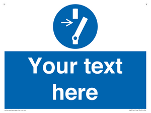 Custom Disconnect Sign